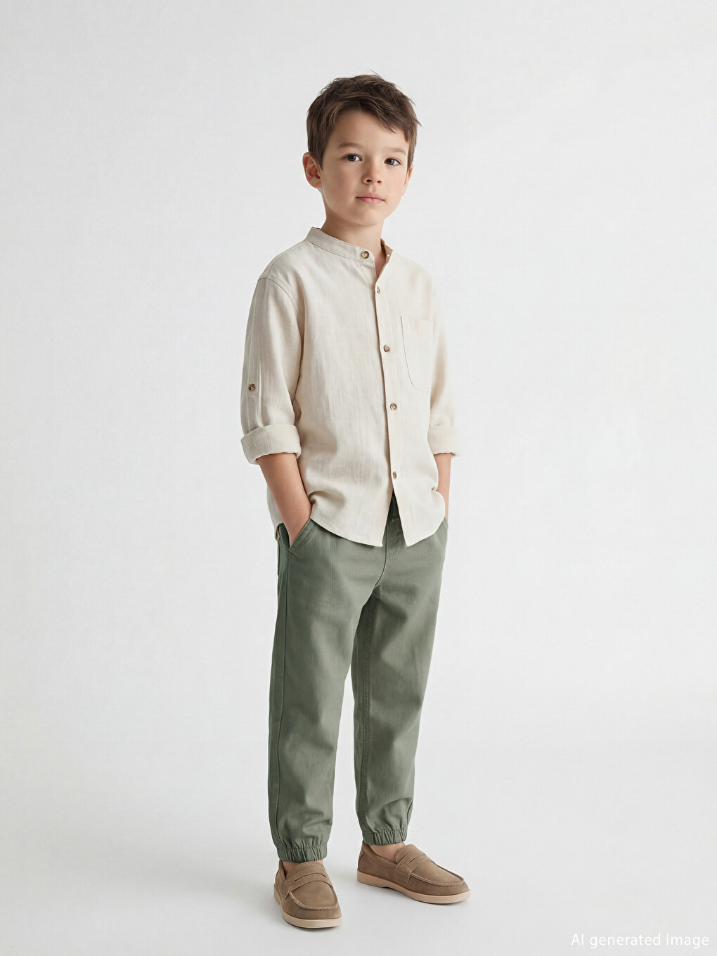 l_20261-s60867z1-qzr-116-21_5.jpg Elastic Waist Boys' Trousers - Image 1