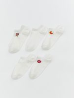 Patterned Women's Sneaker Socks 5-Pack