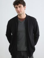 Men's Varsity Collar Zip-Up Sweatshirt