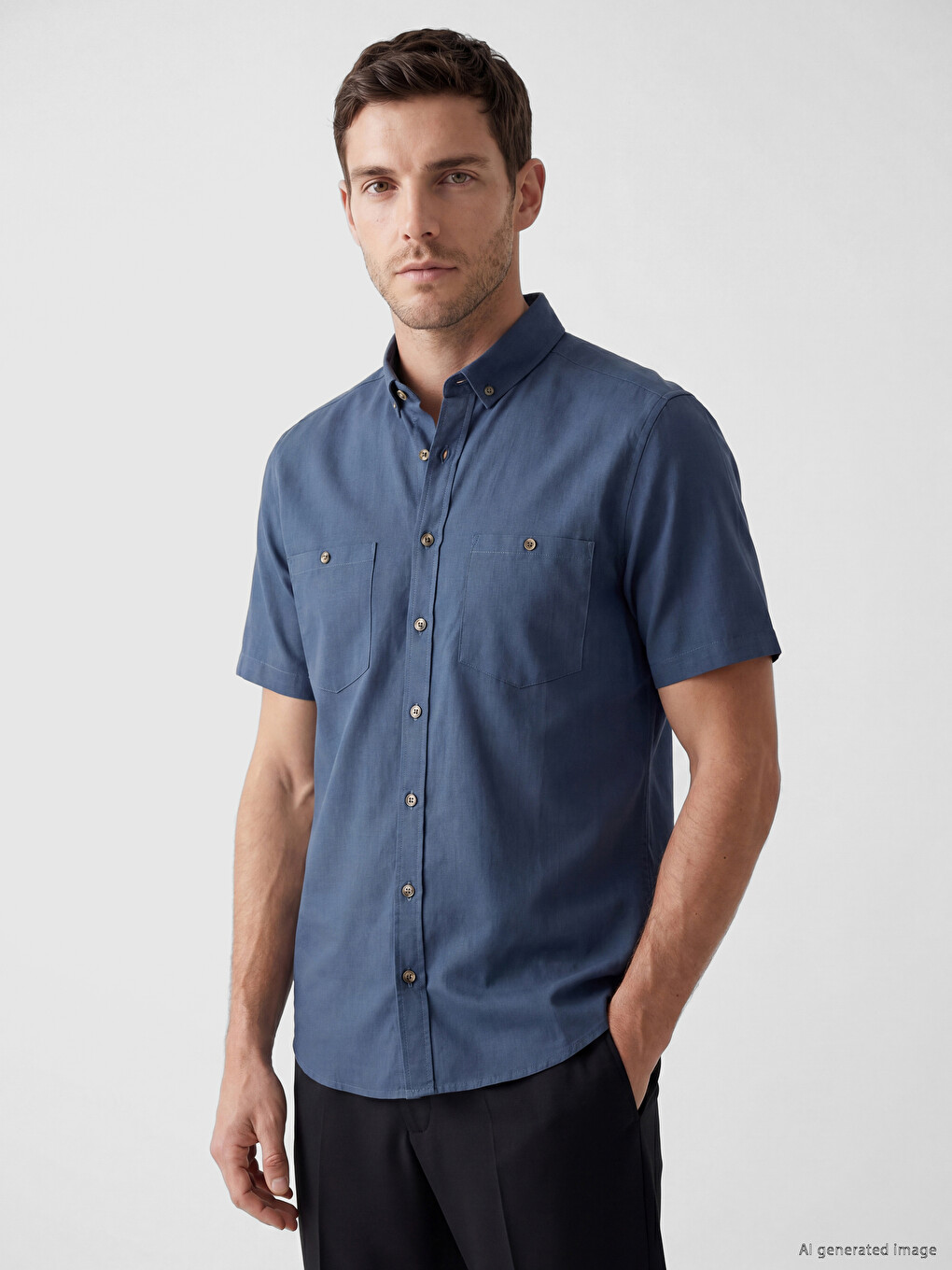 Regular Fit Poplin Men's Shirt