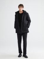 Standard Fit Hooded Men's Coat - Image 2