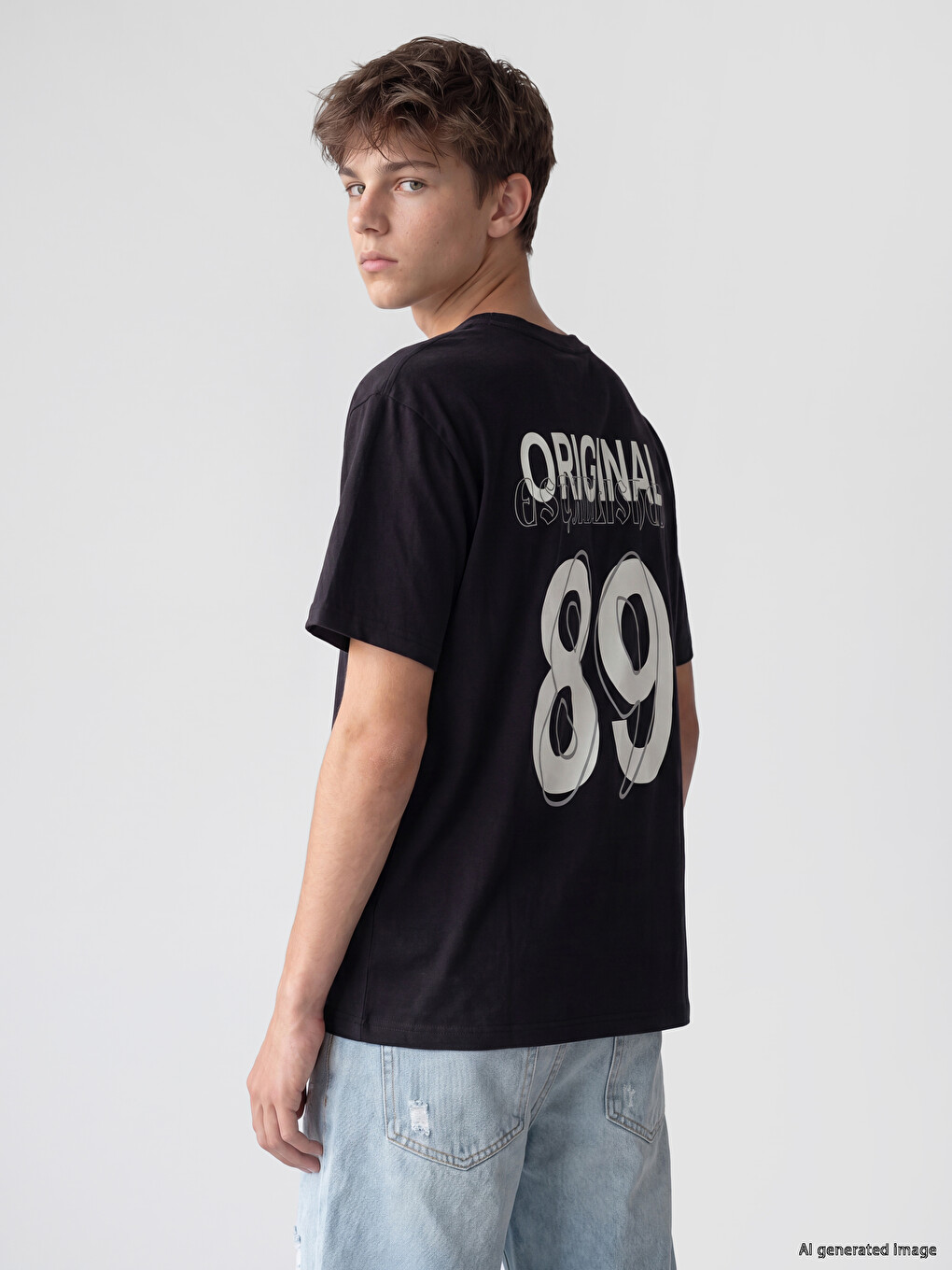 Crew Neck Printed Boys' T-Shirt