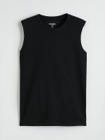 Crew Neck Men's Sleeveless T-Shirt - Image 5