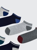Men's Color Block Ankle Socks, Set of Seven - Image 2