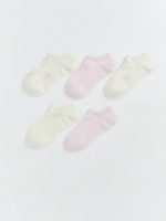 Bow Patterned Women's Trainer Socks 5-pack - Image 2