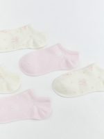 Bow Patterned Women's Trainer Socks 5-pack - Image 3
