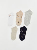 Heart Patterned Women's Trainer Socks 5 Pack