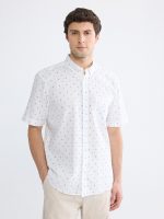 Patterned Regular Fit Men's Poplin Shirt