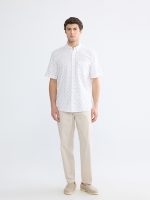 Patterned Regular Fit Men's Poplin Shirt - Image 2