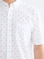Patterned Regular Fit Men's Poplin Shirt - Image 3