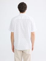 Patterned Regular Fit Men's Poplin Shirt - Image 4
