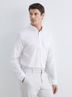 Regular Fit Linen Blend Men's Basic Shirt