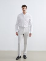 Regular Fit Linen Blend Men's Basic Shirt - Image 2