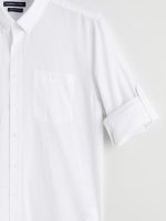 Regular Fit Linen Blend Men's Basic Shirt - Image 6