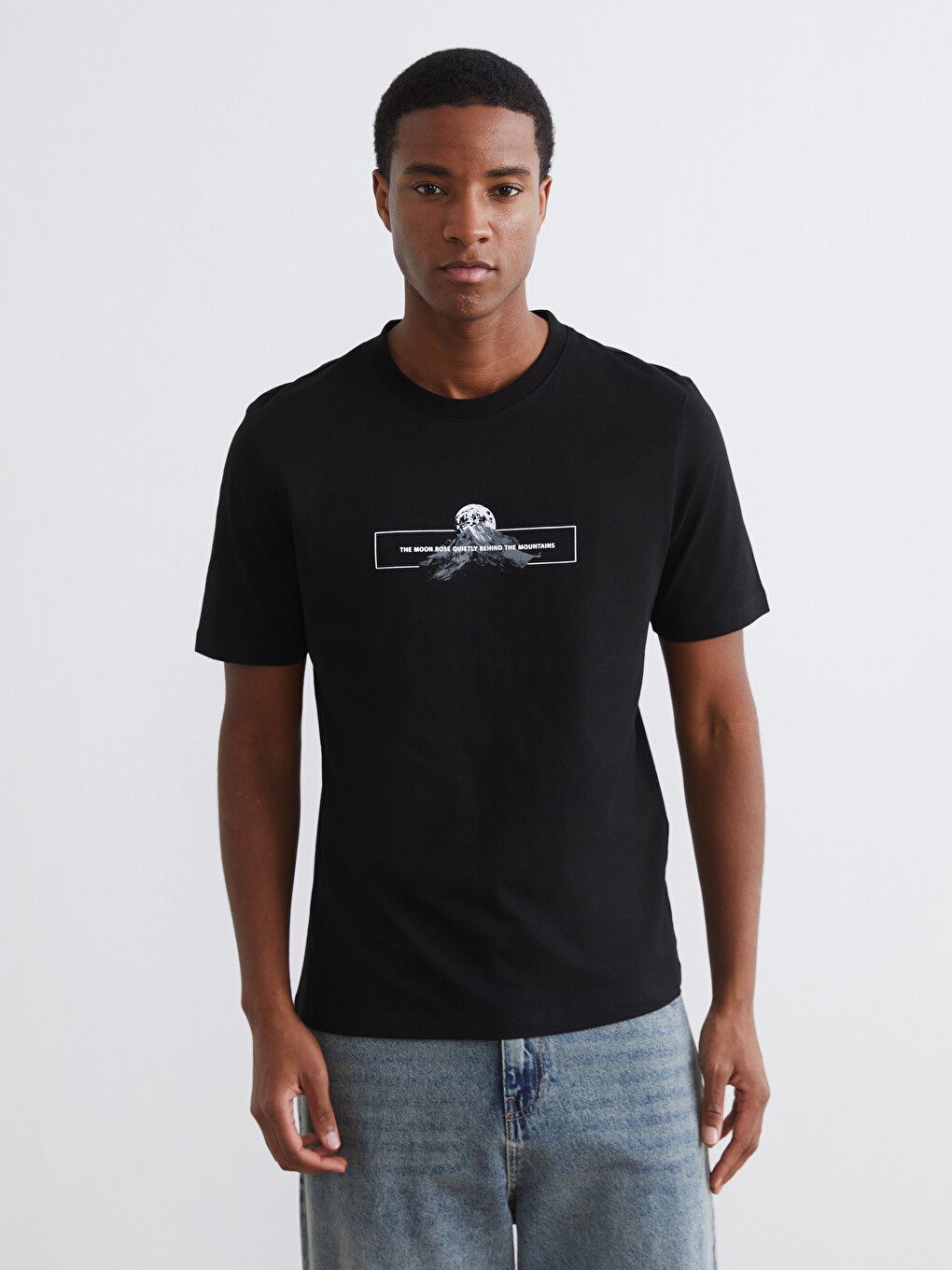Crew Neck Printed Jersey Men's T-Shirt