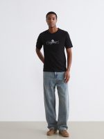 Crew Neck Printed Jersey Men's T-Shirt - Image 2