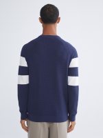 Striped Crew Neck Knit Sweater for Men - Image 4