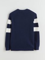 Striped Crew Neck Knit Sweater for Men - Image 7