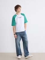 Crew Neck Color Block Men's T-Shirt - Image 2