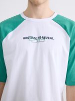 Crew Neck Color Block Men's T-Shirt - Image 3