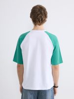 Crew Neck Color Block Men's T-Shirt - Image 4