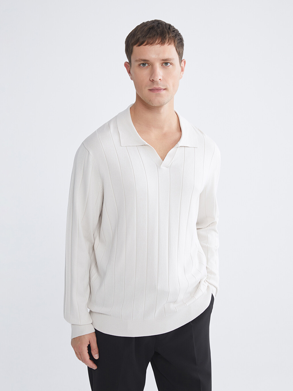 l_20261-s66589z8-zlp-95-74-94-188_a.jpg Men's Polo Neck Knit Sweater - Image 1