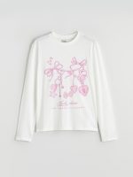 Crew Neck Printed Girls' T-Shirt - Image 2