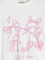 Crew Neck Printed Girls' T-Shirt - Image 3