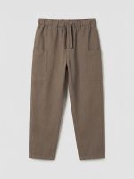 Elastic Waist Linen Blend Boys' Trousers - Image 2