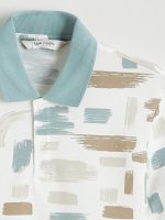 Polo Collar Patterned Pique Men's T-Shirt - Image 6