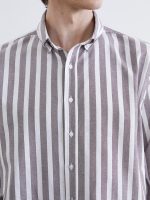 Classic Fit Long Sleeve Striped Men's Shirt - Image 5
