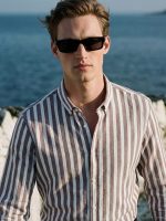 Classic Fit Long Sleeve Striped Men's Shirt