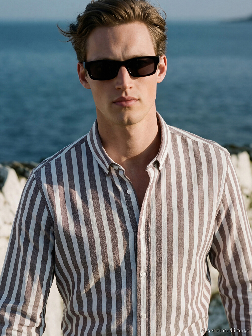 l_20261-s68539z8-rhz-99-76-96-188_5.jpg Classic Fit Long Sleeve Striped Men's Shirt - Image 1