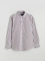 Classic Fit Long Sleeve Striped Men's Shirt - Image 7