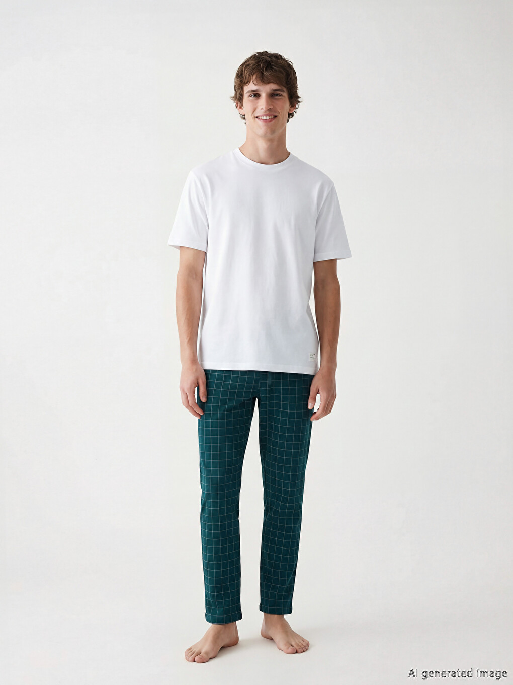 Regular Fit Plaid Men's Pyjama Bottoms