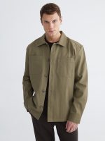 Men's Regular Fit Gabardine Shirt Jacket