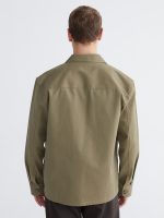 Men's Regular Fit Gabardine Shirt Jacket - Image 4