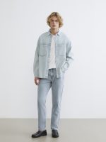 Relaxed Fit Men's Denim Shirt - Image 2