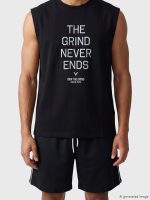 Crew Neck Printed Men's Sleeveless T-Shirt - Image 3