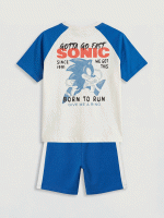 Sonic Printed Boys' T-Shirt and Shorts - Image 3