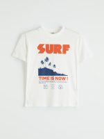 Slogan Printed Crew Neck Boys' T-Shirt - Image 2