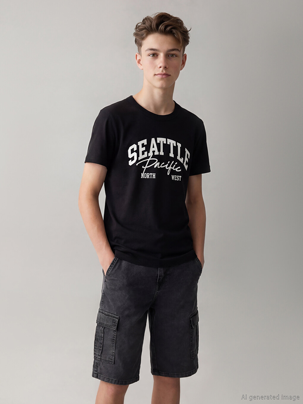 Crew Neck Printed Boys' T-Shirt