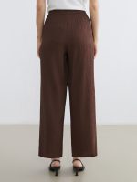 Textured Women's Trousers with Elastic Waistband - Image 4
