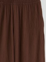Textured Women's Trousers with Elastic Waistband - Image 6