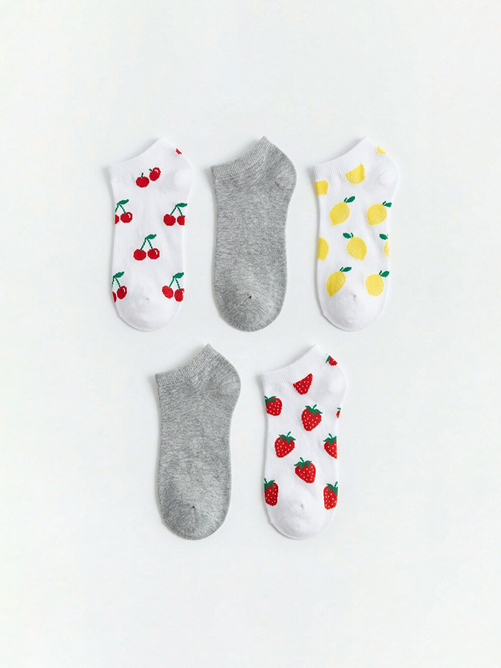 Patterned Women's Trainer Socks 5 Pack