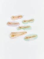 Printed Girl's Hair Clip Set of 6 - Image 2