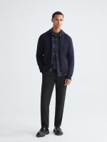 Men's Knitted Cardigan with Polo Collar in a Regular Fit - Image 2