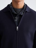 Men's Knitted Cardigan with Polo Collar in a Regular Fit - Image 3