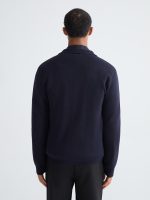 Men's Knitted Cardigan with Polo Collar in a Regular Fit - Image 4