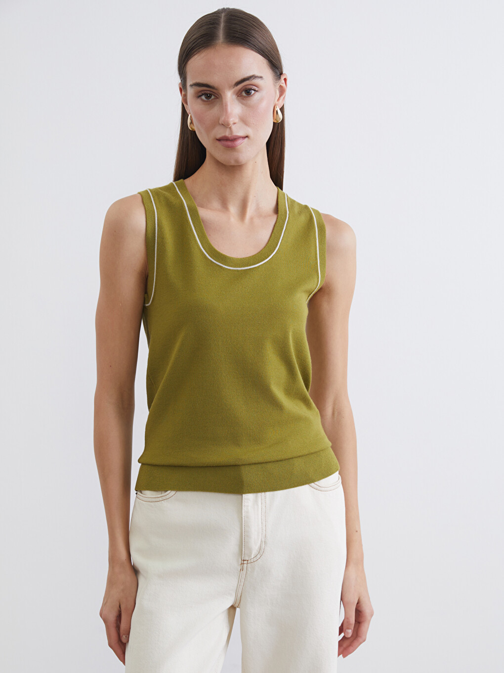 Women's U-Neck Knit Sweater